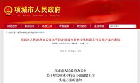 項城市特色小鎮創建實施方案