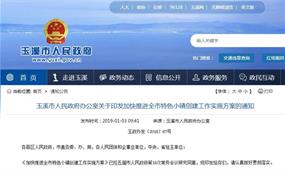 玉溪市特色小鎮創建實施方案