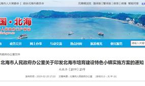 北海市培育建設特色小鎮實施方案